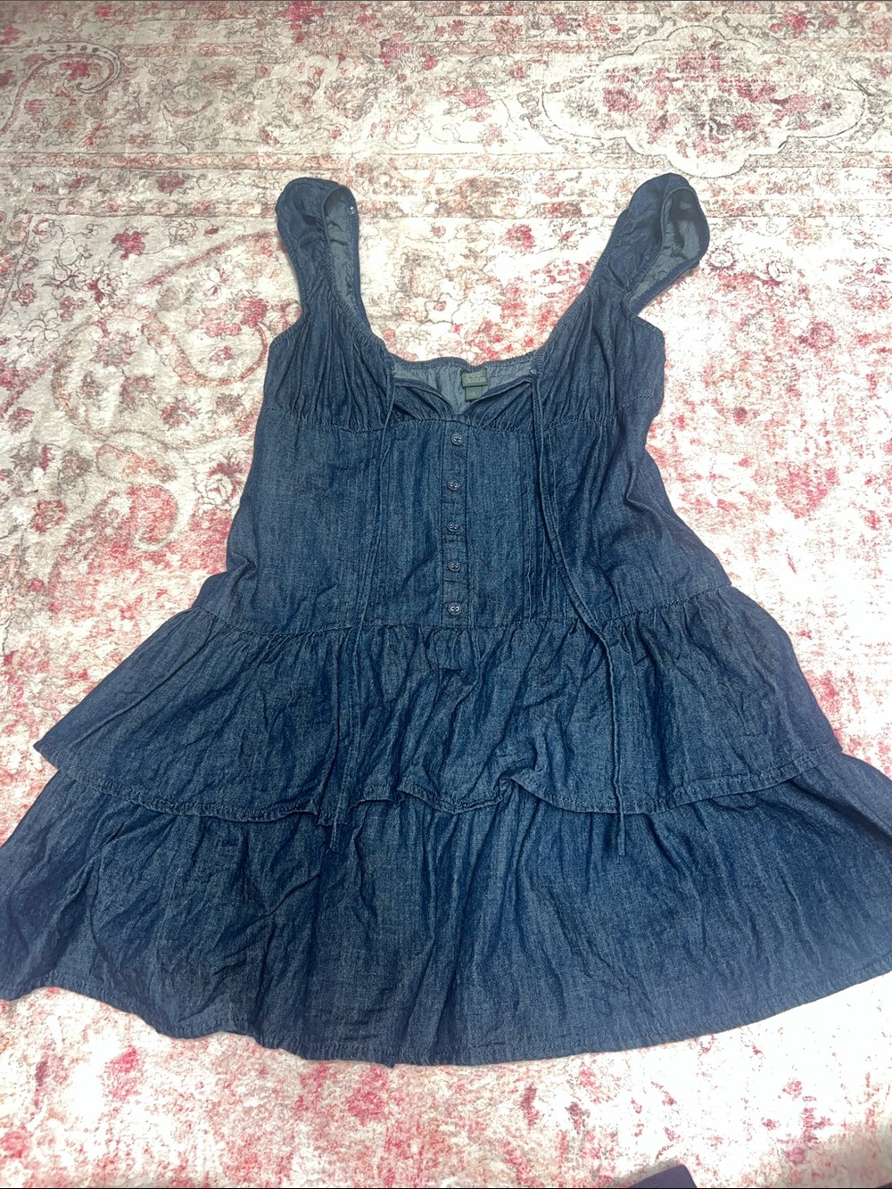 wild fable Dark Blue Tiered Denim Mini Dress